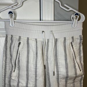 Striped Linen Blend Joggers